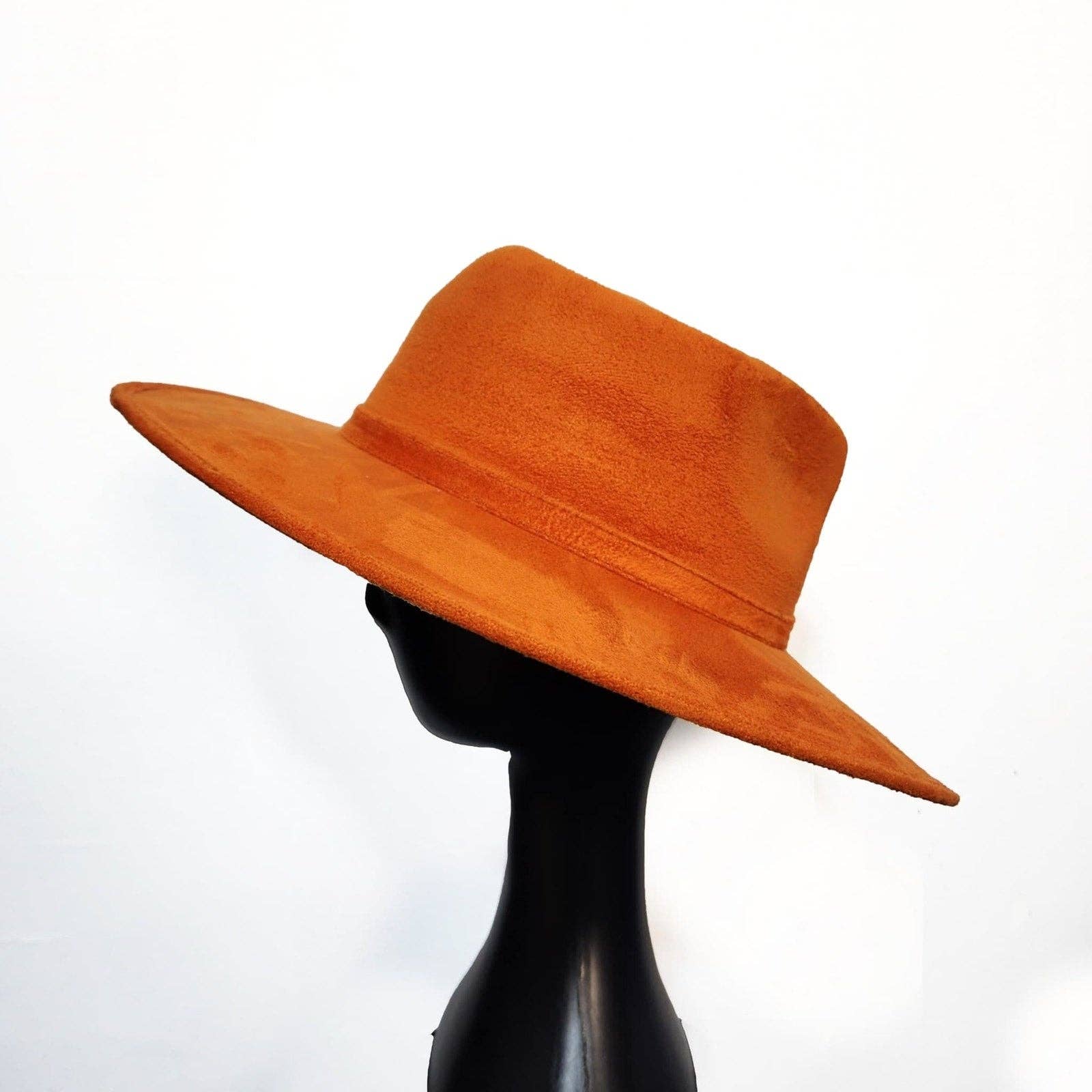 Freebird Revolution - Wholesale Fedora - Women's - Heart Shaped Orange Hat Vegan Suede Wholesale3