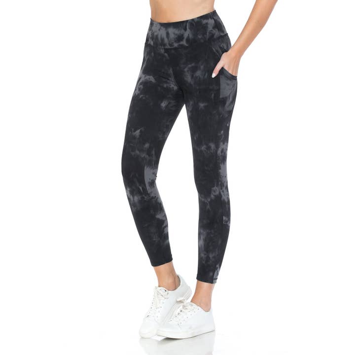 Legging capri imprimé en nylon de qualité supérieure pour vêtements de sport (entrejambe de 25 pouces) pour la vente par Leggings Depot