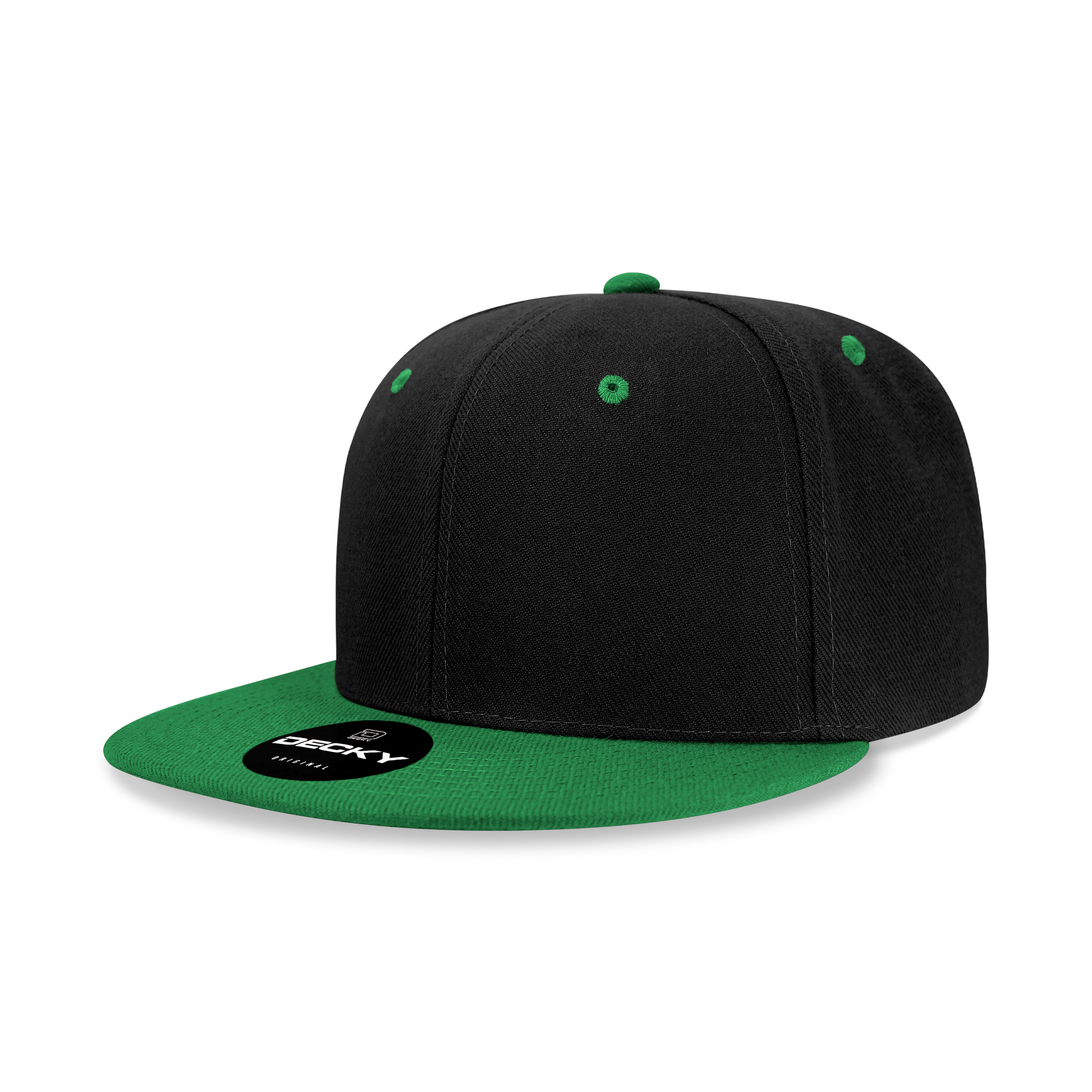 The Park Wholesale - Wholesale Flat Brim Cap - Men's - Decky 6020 - High Profile 6 Panel Snapback, Flat Bill Hat - 602061
