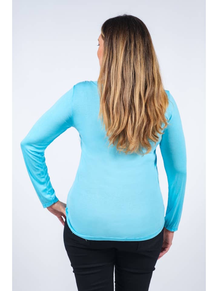 TINA Stephens Italy/Tees By Tina - Wholesale T-Shirt - Women's - Everly Viscose Sheen Top (BLS137)36