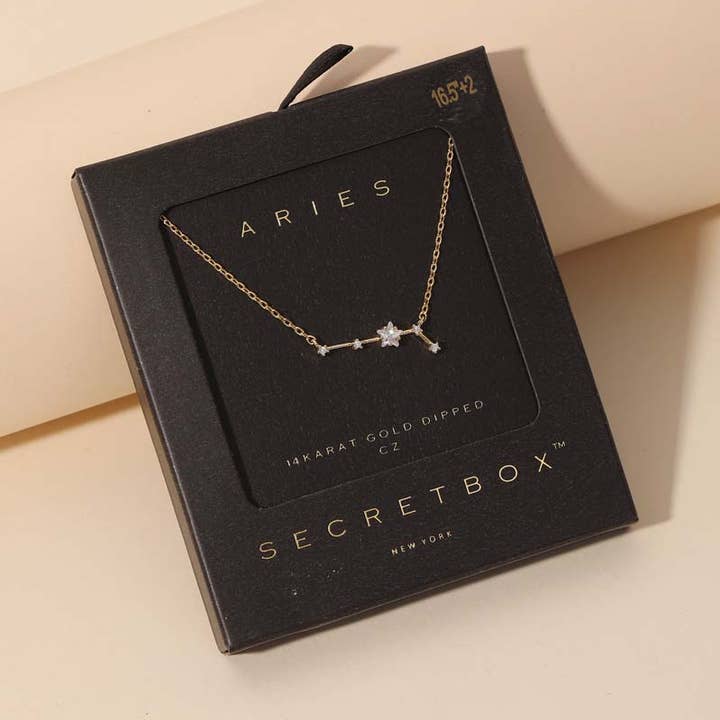 Secret Box Aries Constellation Necklace for wholesale by Anarchy Street