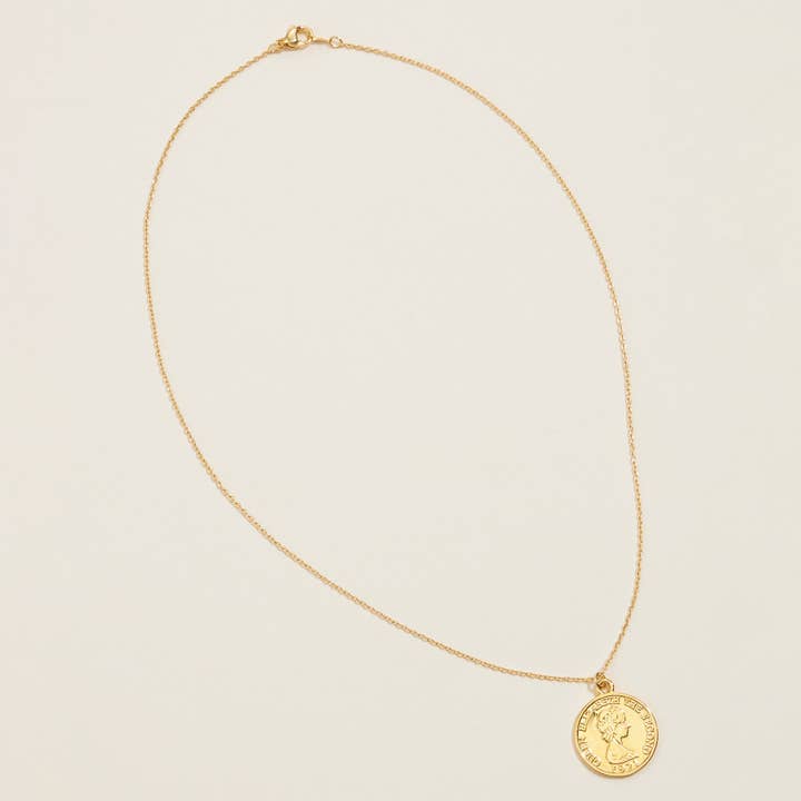 Gold Chain Necklace with Coin Pendant for wholesale on Faire2