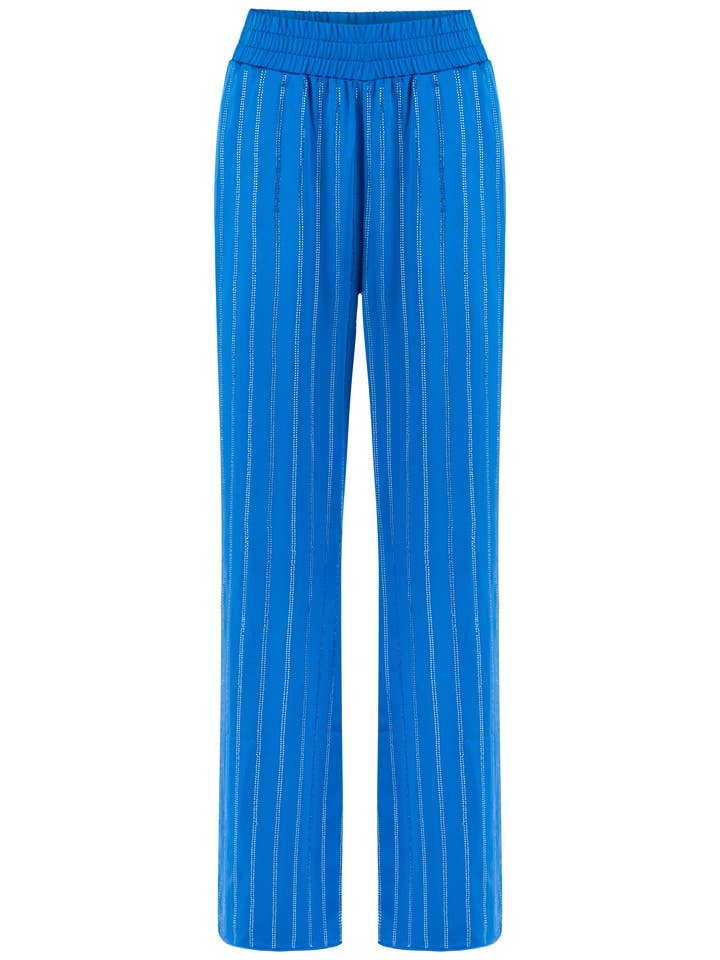 Luminiscerande kristallbyxor i blått för wholesale av Khéla the Label