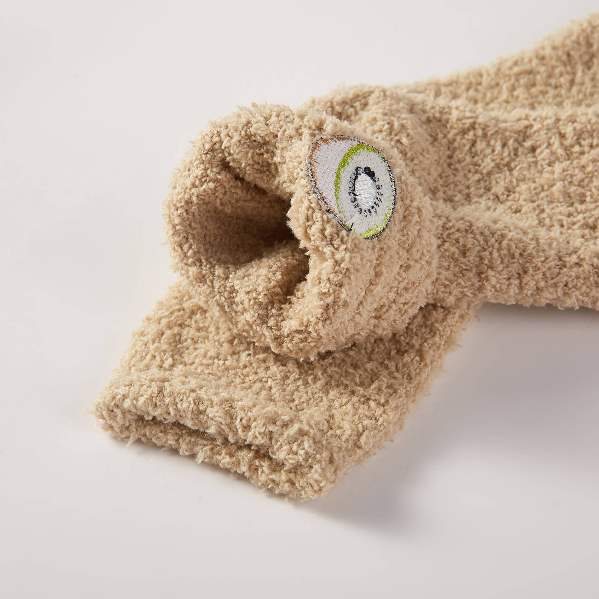 Hana – wholesale Socks – Women's – Fruit Point Embroidery Solid Fuzzy Sleep Socks5