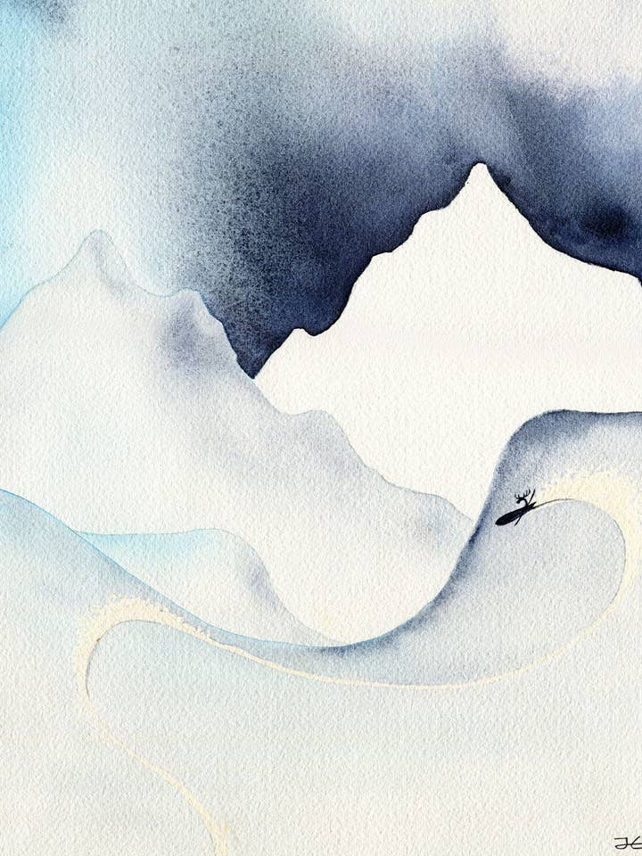 Pow Surf 2 - Impression encadrée pour la vente par Jonas Claesson