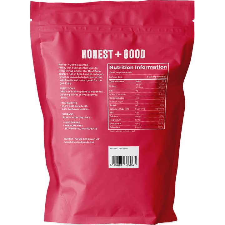 Honest + Good - Wholesale Broth - Pure Beef Bone Broth (Grass-Fed)1
