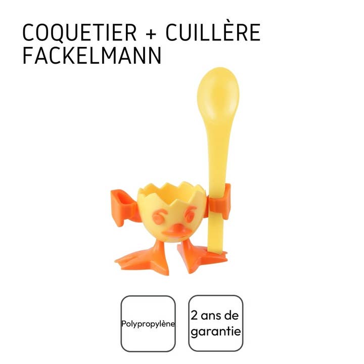 Fackelmann - Wholesale Egg cup/holder - Fackelmann Colors Edition egg cup with spoon6