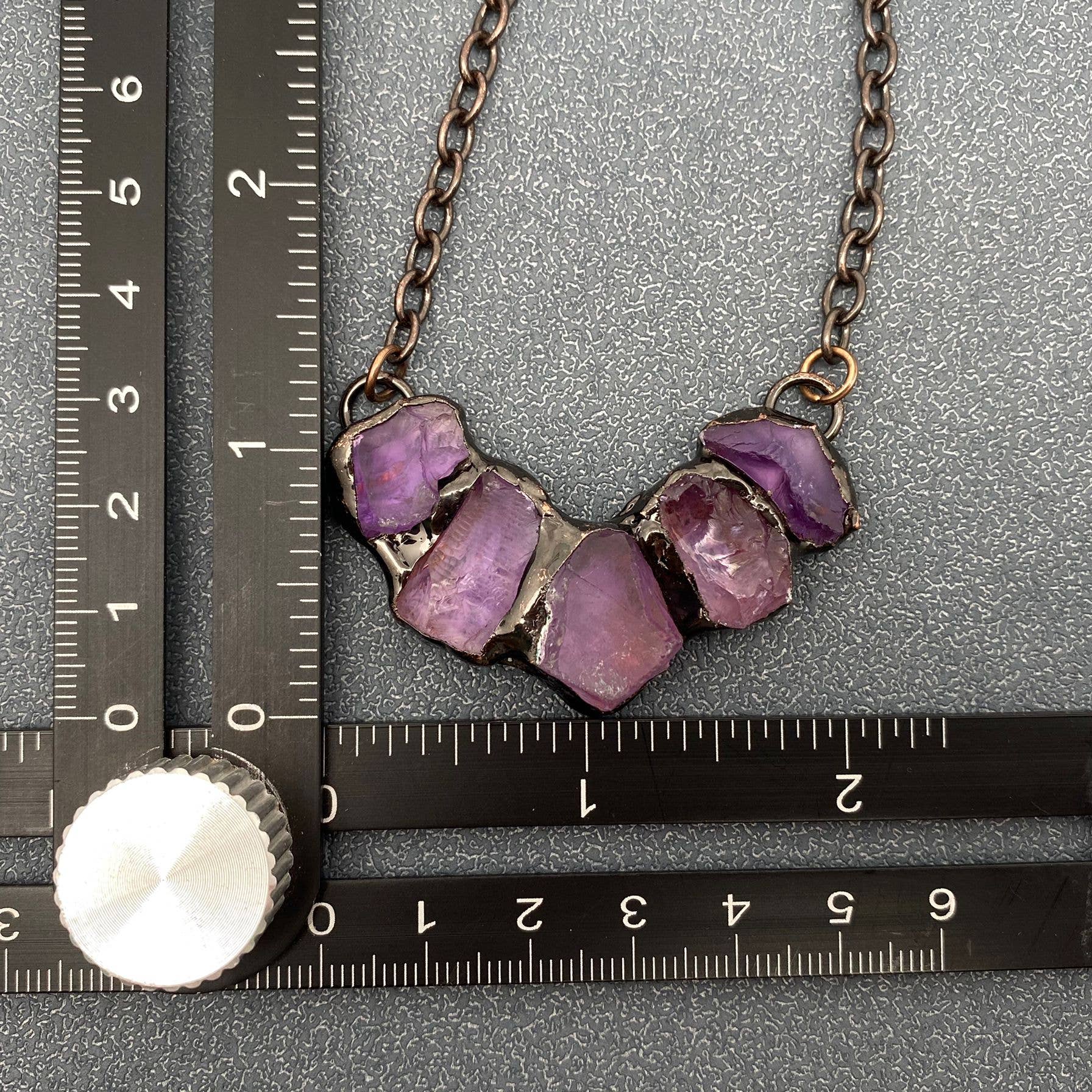 Mio Queena - Vente Pierre et cristal de spiritualité - CS- Collier à breloques en cristal en forme de V avec améthyste et citrine5