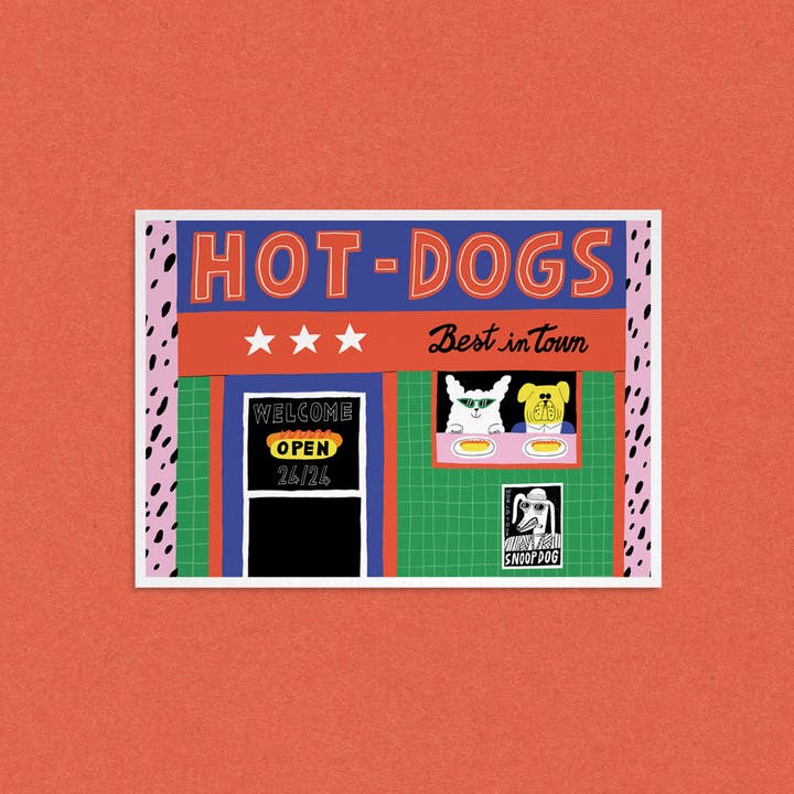 Dans Les Dents - Wholesale Postcard - Postcard / Greeting card - HOTDOGS - CRT73