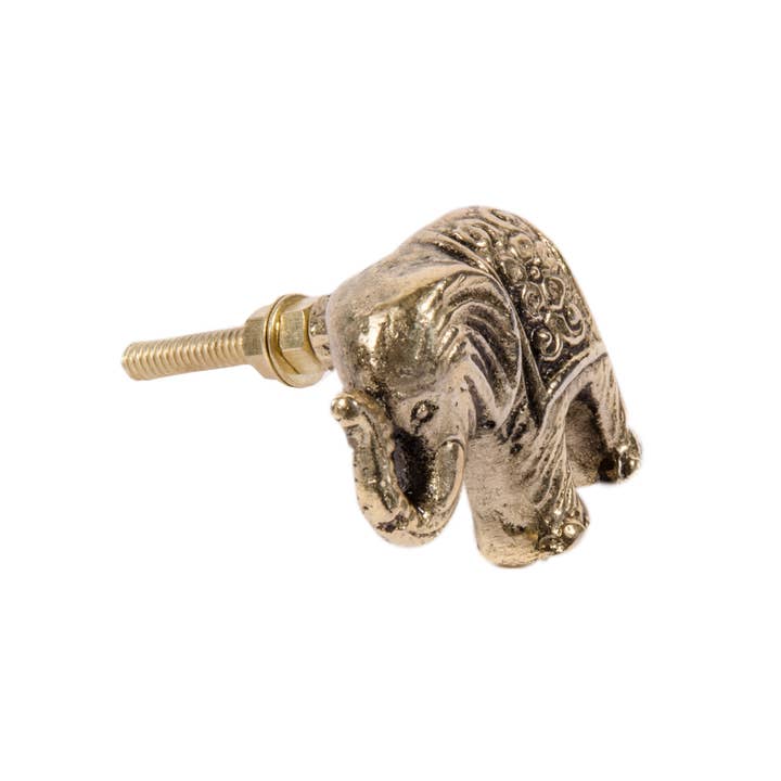 Namaste – wholesale Knob/pull – Metal Elephant Shaped Knob2