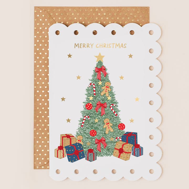 Cartão de Natal Árvore de Natal por atacado de Apple & Clover