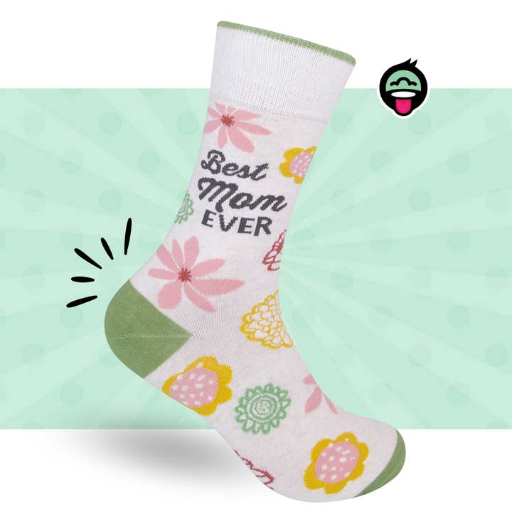 Best Mom Ever Socks | Gift For Mom | Funatic for wholesale by Funatic - About Face Designs - Nice Enough Merch Co