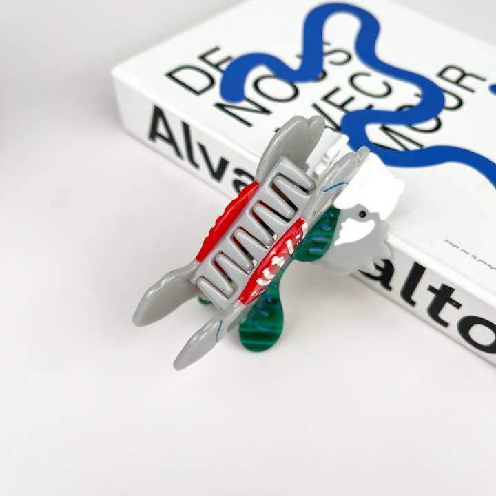 TheDivaSoap - Wholesale Hair Clip - Women's - Schnauzer Hair Clip,Christmas Dog Claw Clip1