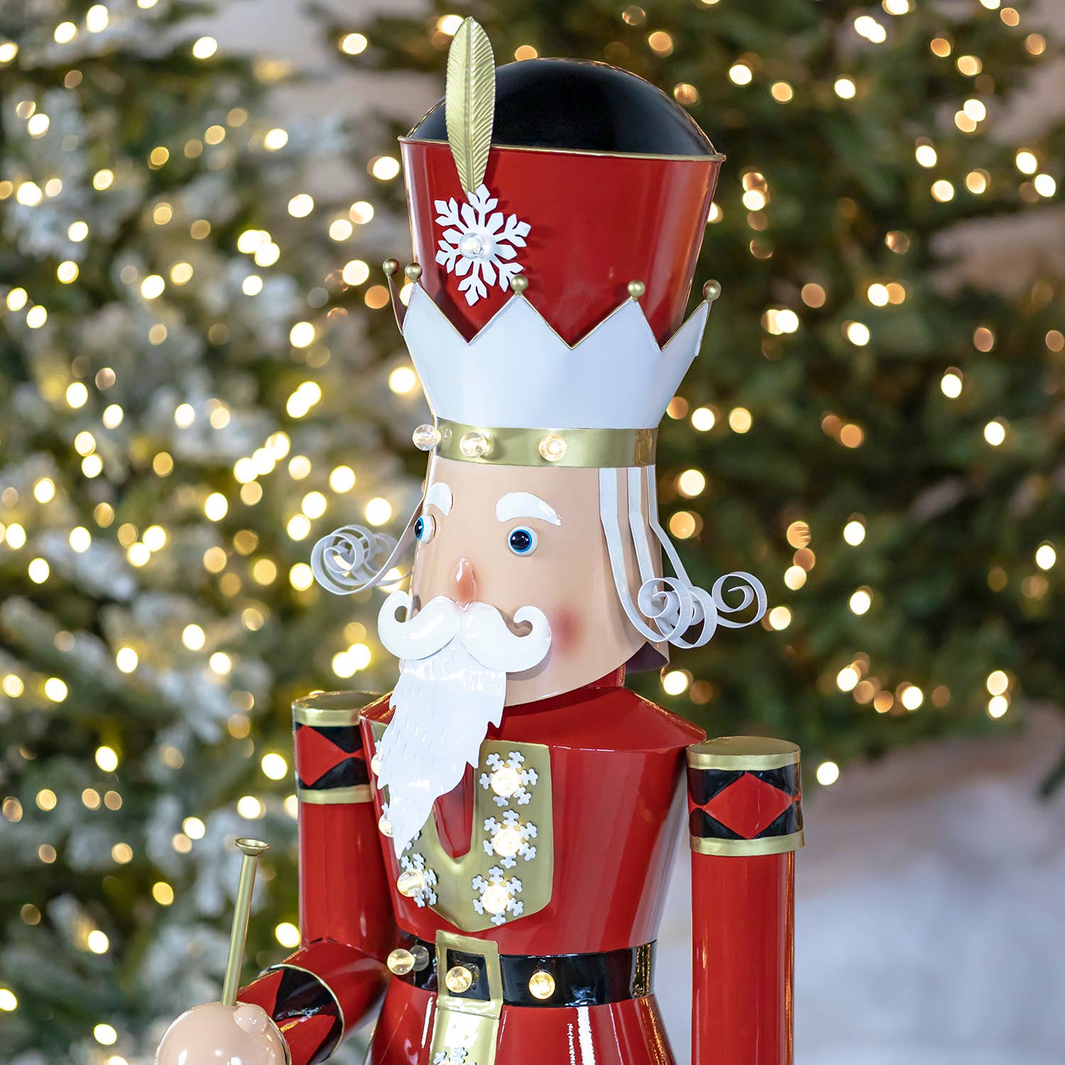 Zaer Ltd. International - Wholesale Holiday Nutcracker - 61" Tall Iron Nutcracker with LED Lights- 3 Options2