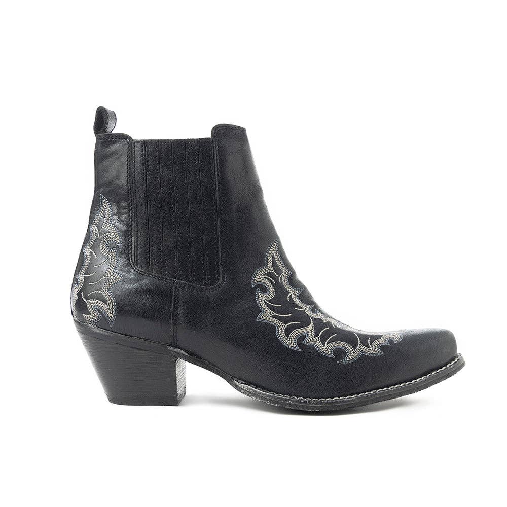 MYRA - EU - Vente Bottes de cowboy – femme - Bottines Dearling Ranch noires5