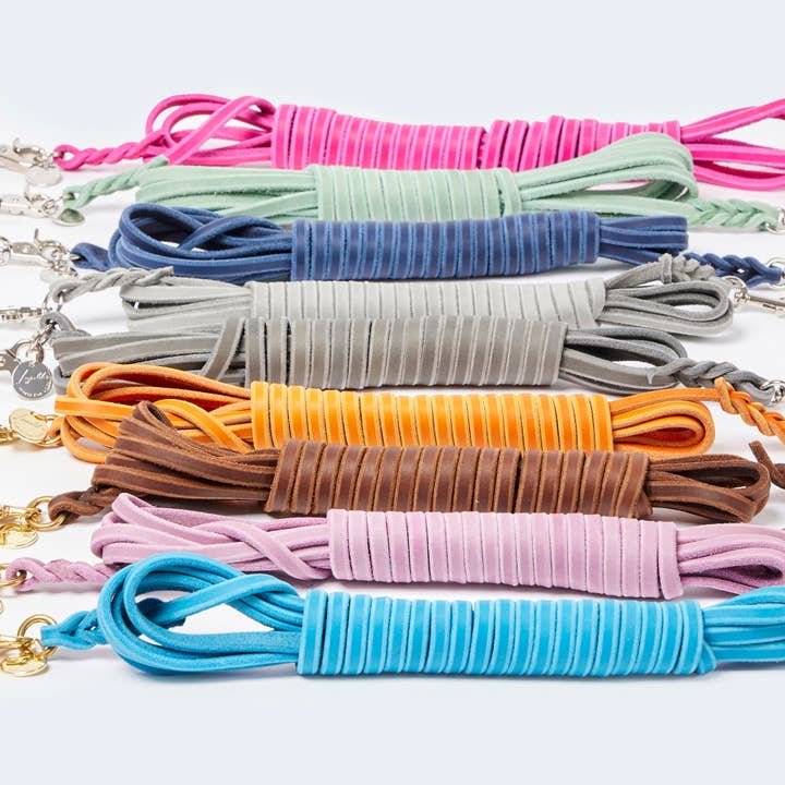 Leopold's Finest for dogs - Wholesale Pet Leash - Dog - Rounded leather tracking leash 5m20