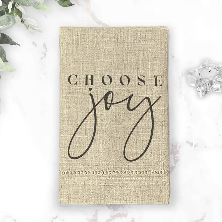 Choose Joy Tea Towel | Guest, Hand Towel for wholesale by Sew Many Blessings LA