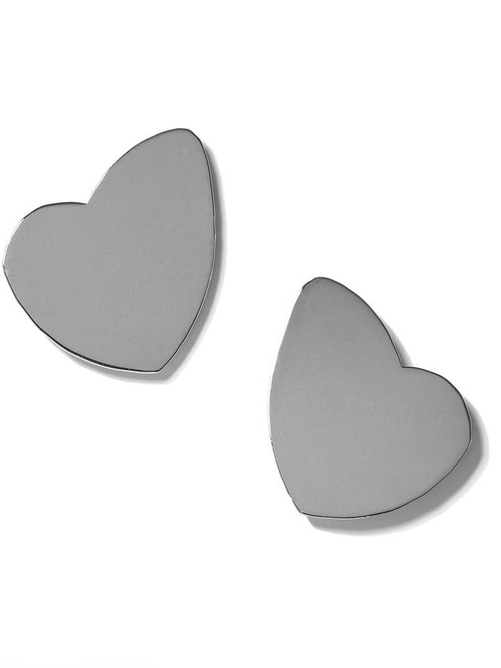 Grote zilveren oorbellen - HEART voor wholesale door Esperanto Jewelry