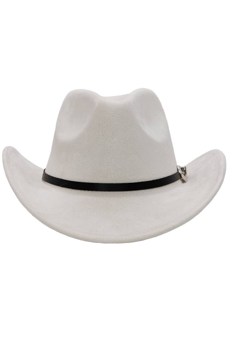 Cap Zone – Engroshandel Cowboyhat - Unisex – Western spænde bælte imiteret nubuck ruskind cowboyhat1