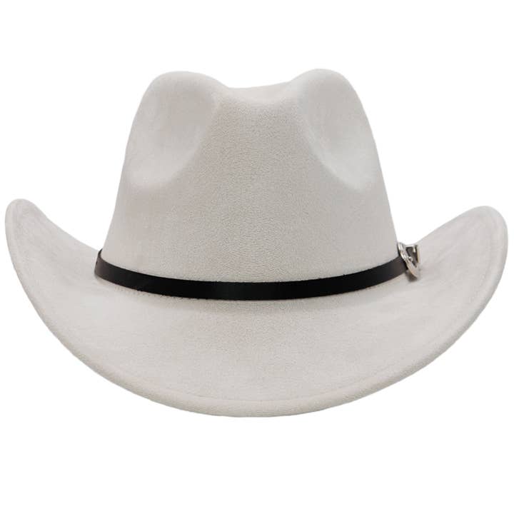 Cap Zone - Wholesale Cowboy Hat - Unisex - Western Buckle Belt Faux Nubuck Suede Cowboy Hat8