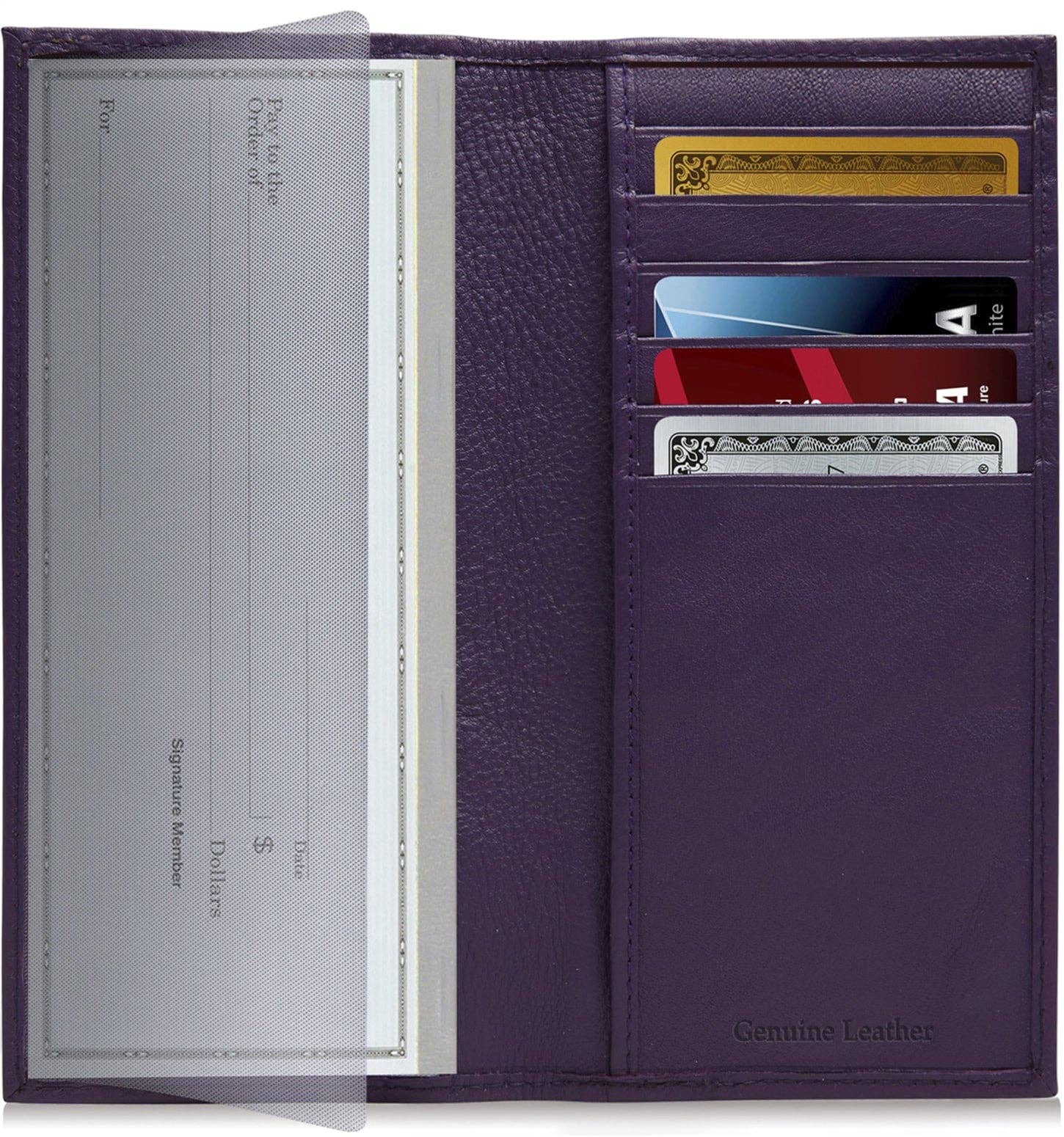 Access Denied Accessories - Wholesale Wallet - Unisex - Genuine Leather Checkbook Cover For Women &Men RFID Blocking36