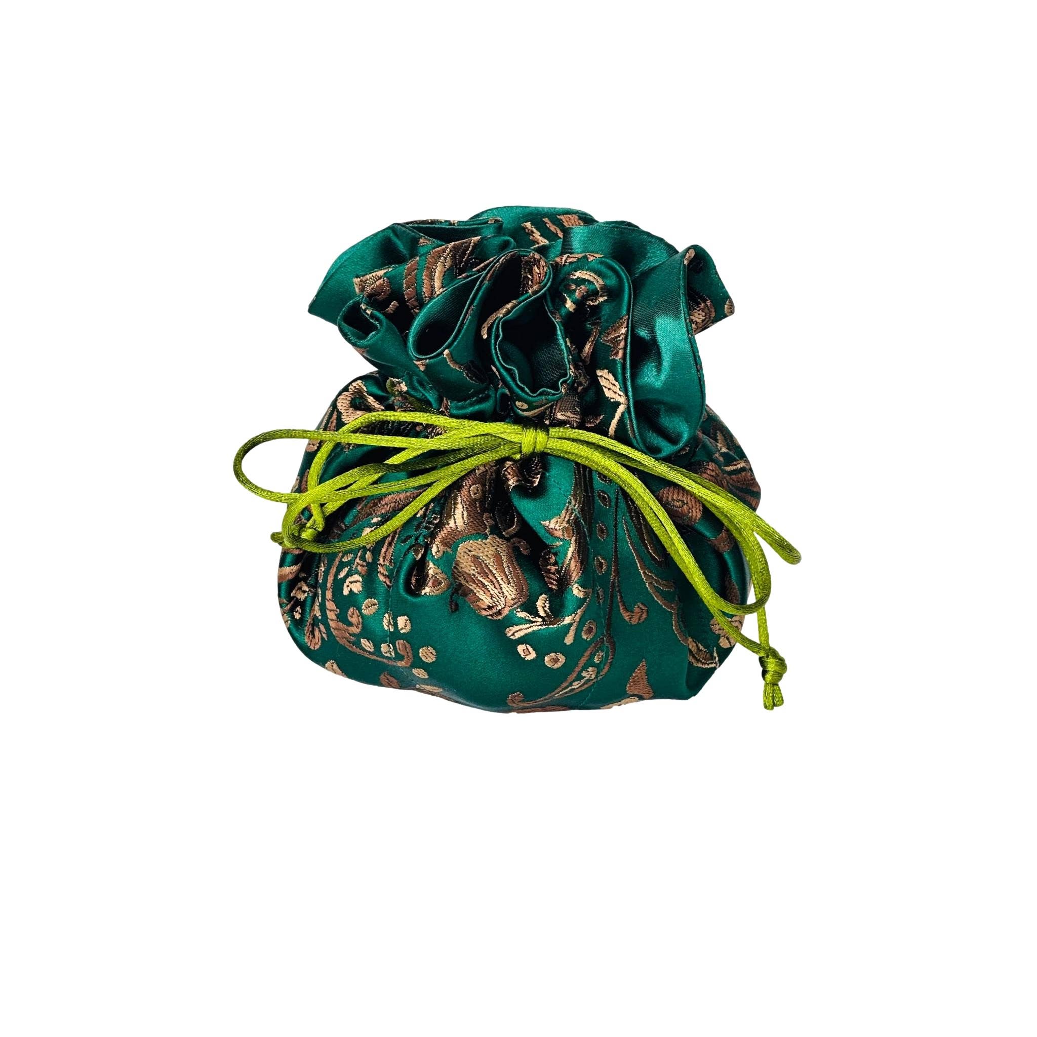 Cathayana - Wholesale Jewelry Box/Organizer - Peony Brocade Drawstring Jewelry Pouch3