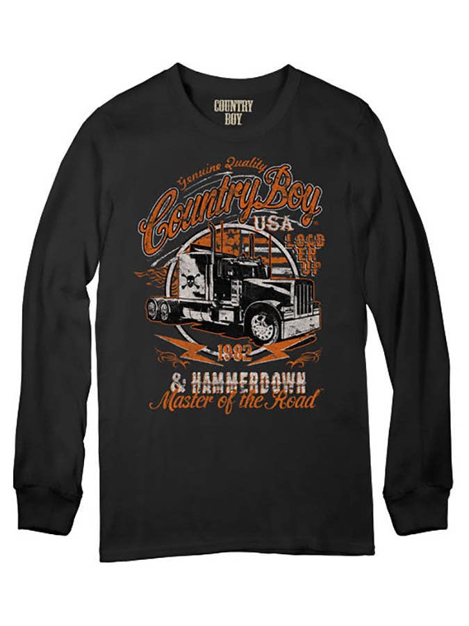 Country Boy® Men's Long Sleeve Tee Master of the Road for wholesale by Country Girl Store