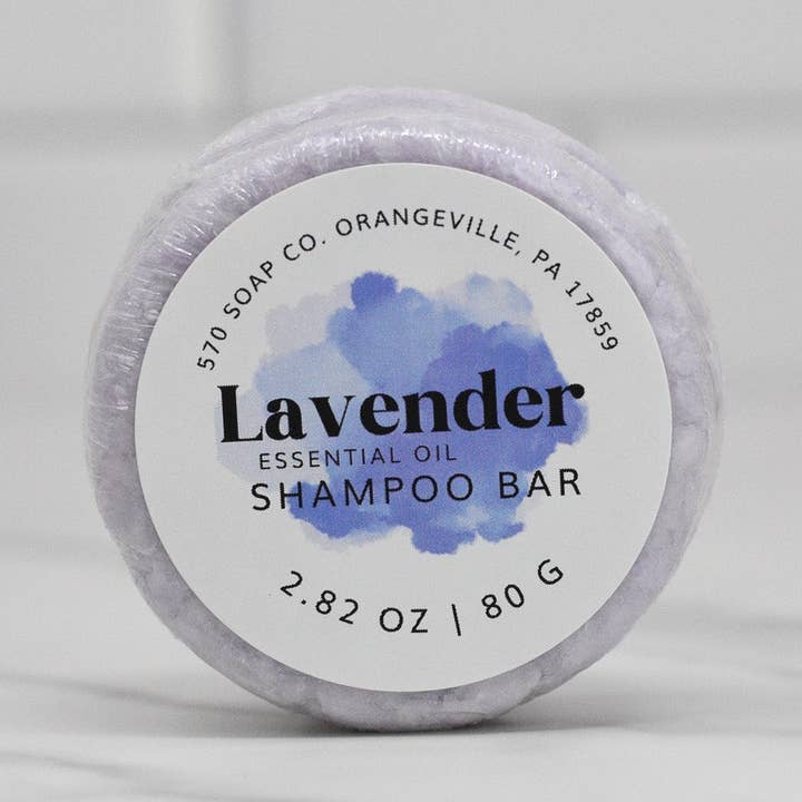 Lavender Essential Oil Shampoo Bar for wholesale by 570 Soap Company