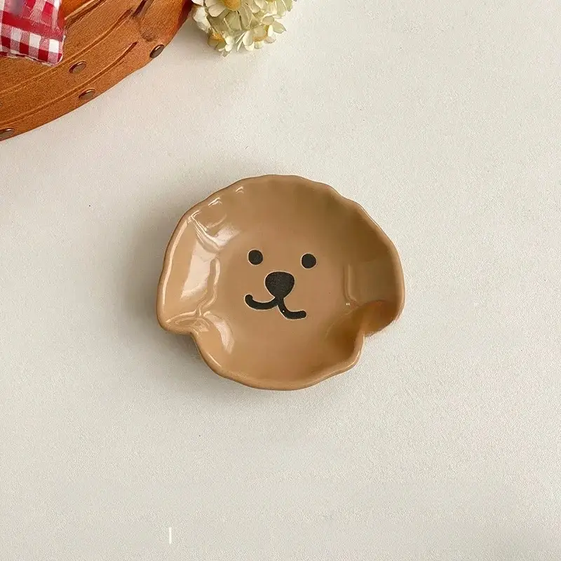 Otterware – wholesale Condiment/dip bowl – Cute Ceramic Dog & Bear Dipping Dishes (6 Styles)1