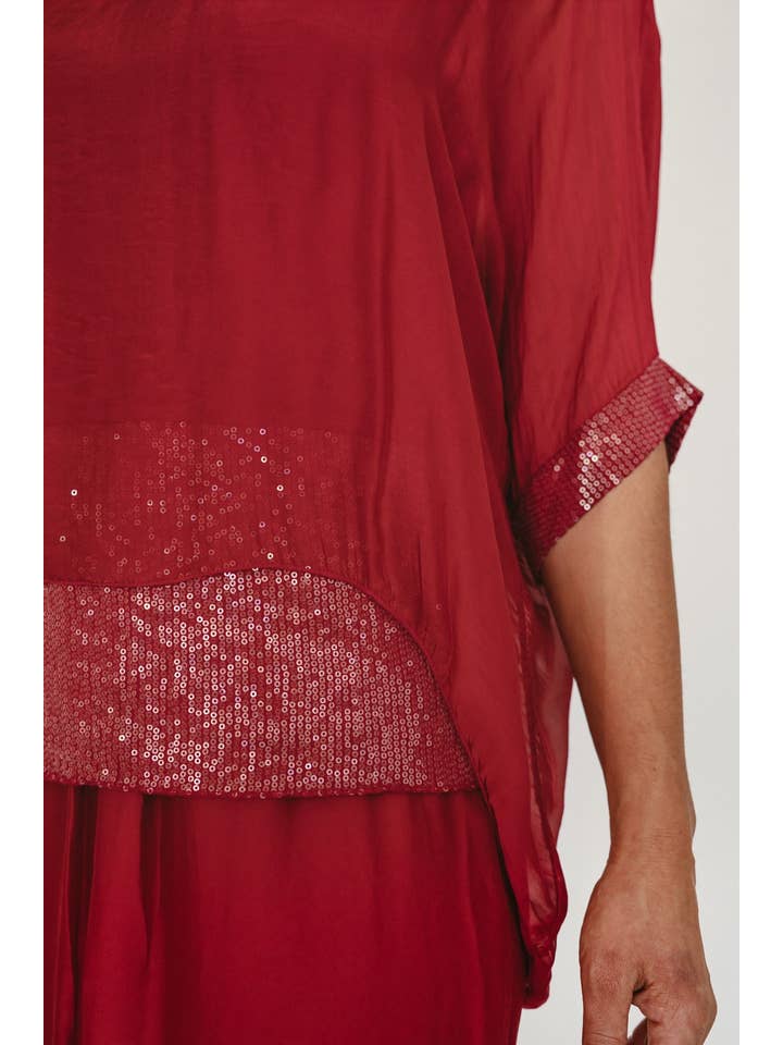 Dance in Paris - Wholesale Blouse - Women's - Top Sequin front bottom