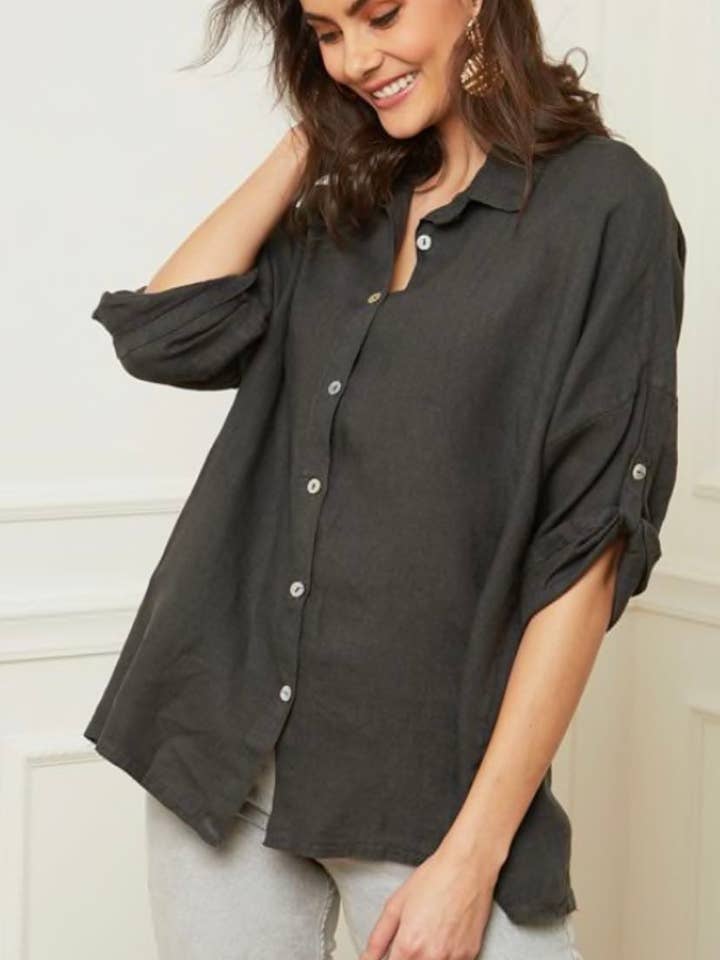 Chemise en 100% Lin REF.1483 pour la vente par LÉA & LUC