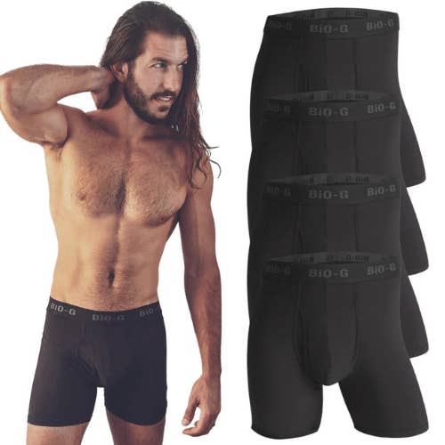 Odor-resistant Boxer Brief Men’s Underwear - 4 Pair Box for wholesale by JVM USA LLC