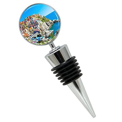 Cinque Terre Italy Wine Bottle Stopper In Gift Box for wholesale by City Souvenirs