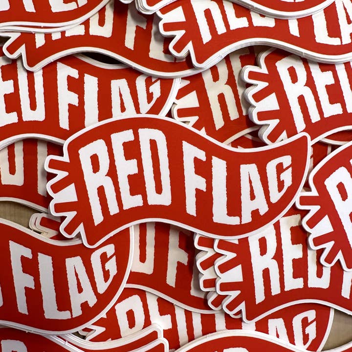 KP General Store - Wholesale Sticker - Red Flag Sticker4