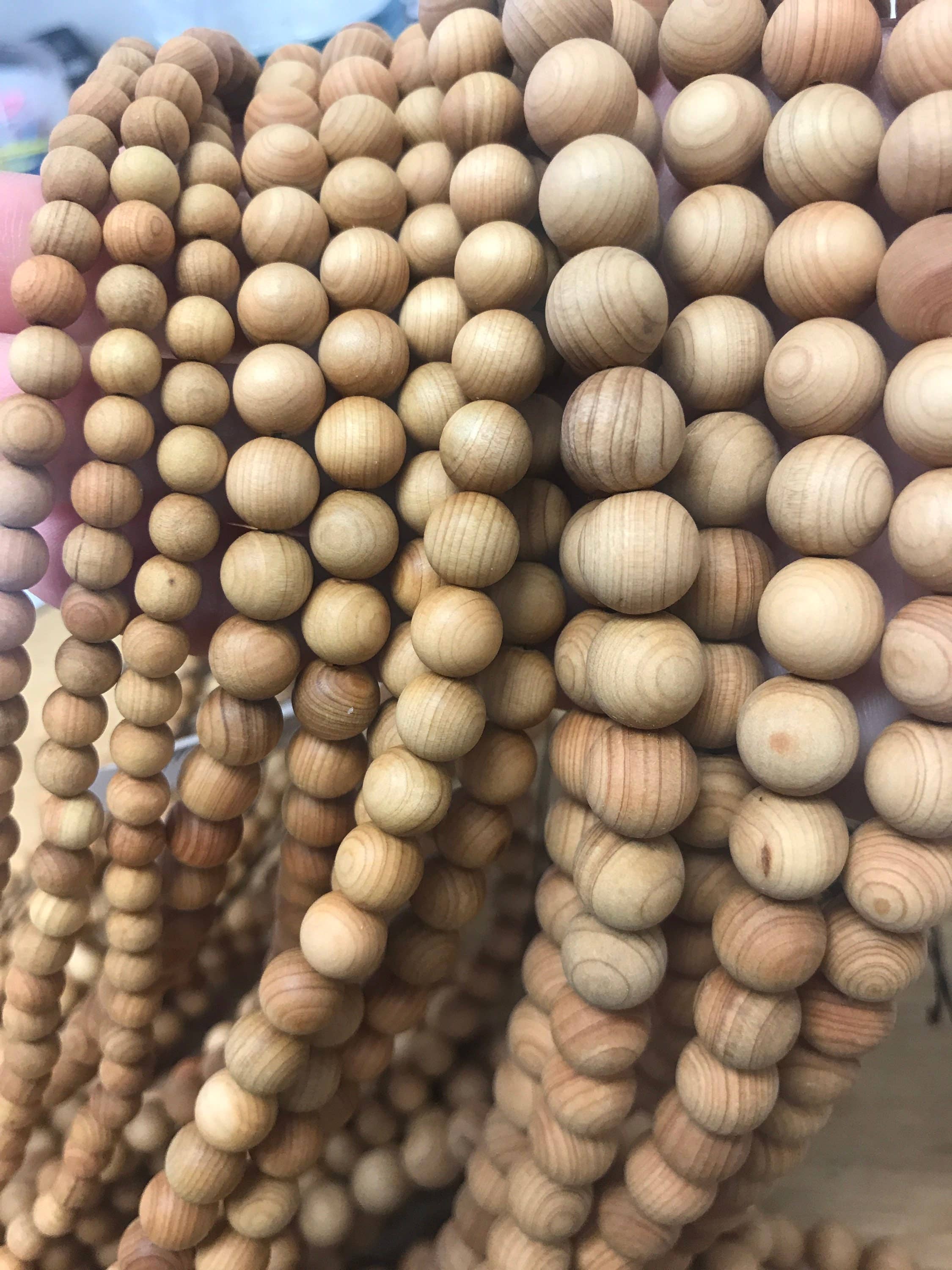 The Bead Bazaar - Vente Perle - Perles en bois de santal de 32 pouces, jolies perles en bois naturel Fo3