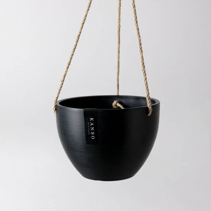 Kanso Designs - Wholesale Hanging Planter - 8" | 12" Signature Stone Hanging Planter Pot | 4 Colorways