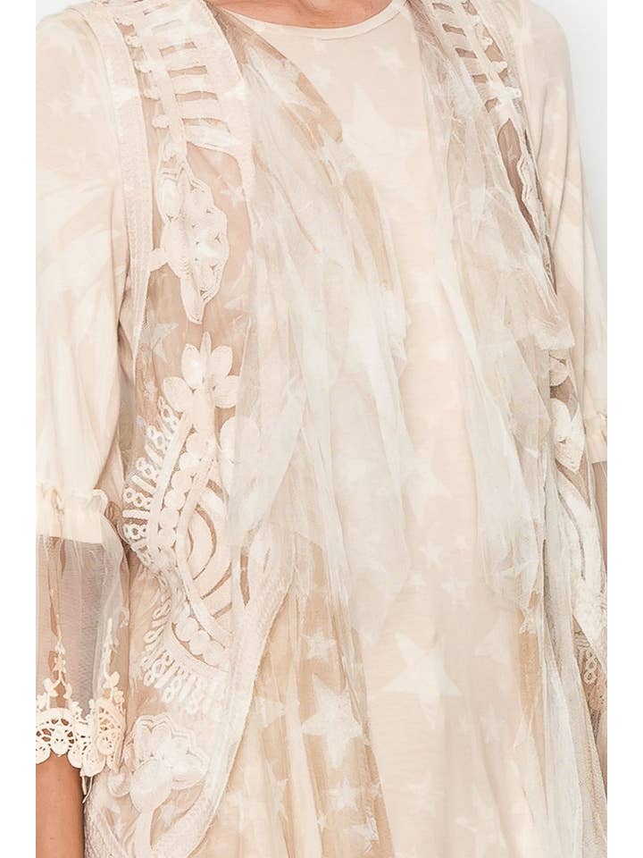 CROCHET VEST WITH MESH LAYERS-T4066 NAT-TP STAR for wholesale on Faire3