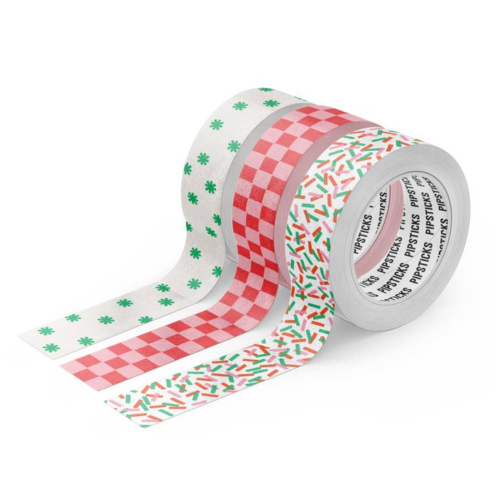 Collection de rubans adhésifs Washi Festive Frills pour la vente par Pipsticks