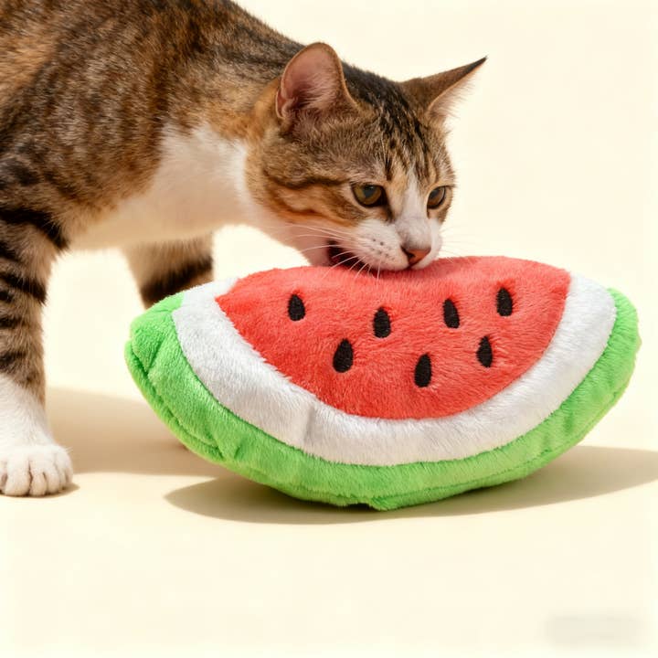 PAWPAWwholesale - Wholesale Pet Toy - Cat/Dog - Plush Watermelon Squeaky Toy for Dogs and Cats_CWMM109265