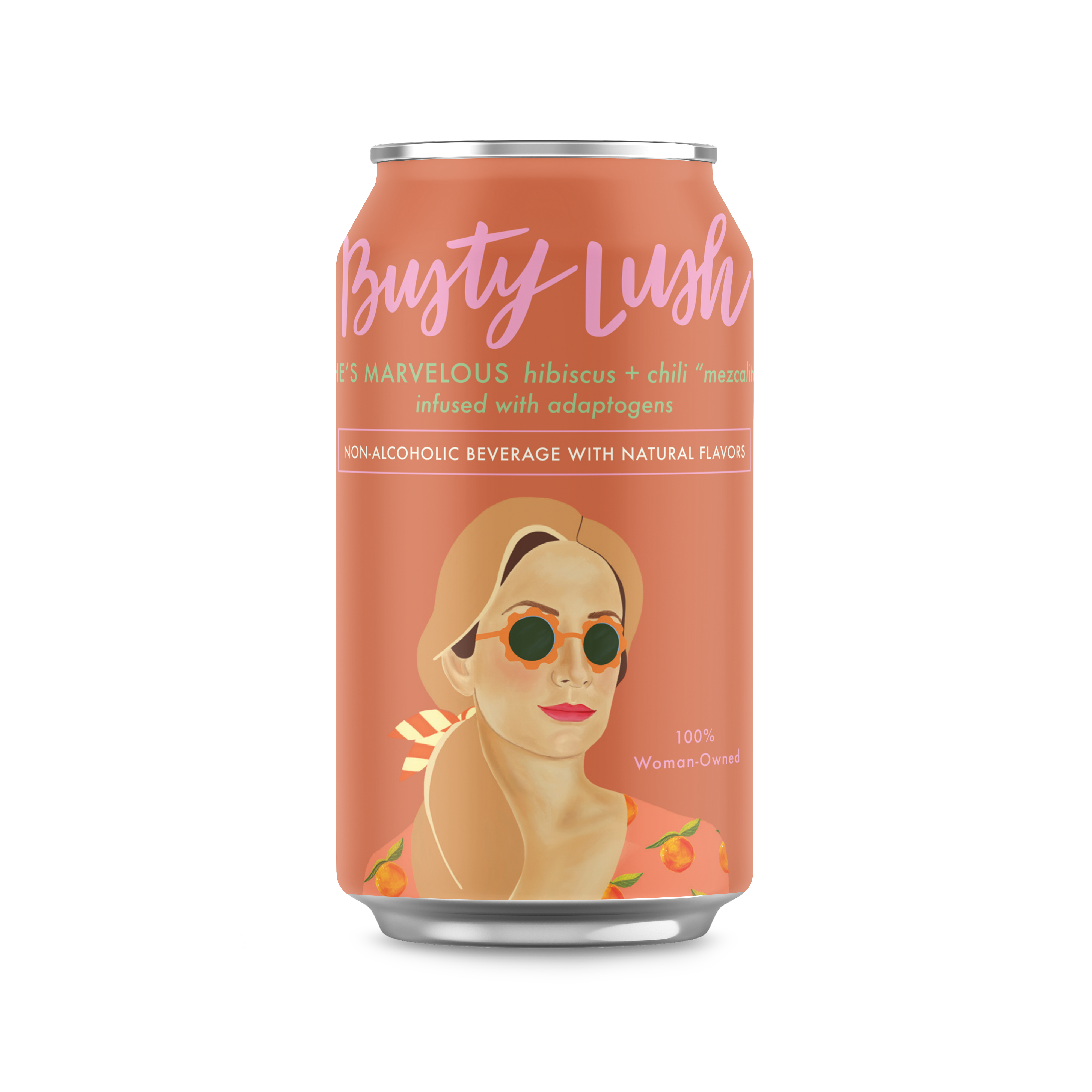 Busty Lush - Wholesale Non-Alcoholic Aperitif/Mocktail - She's Marvelous NA Hibiscus + Chili Mezcalita (4pk boxes)3