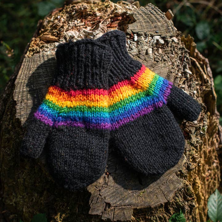 Rainbow Stripe Mittens for wholesale by Siesta