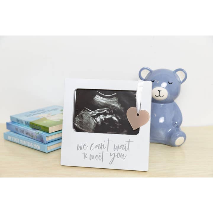 Kate & Milo - Vente Cadre photo - Enfant et bébé - Nous avons hâte de te rencontrer cadre à breloque échographie2