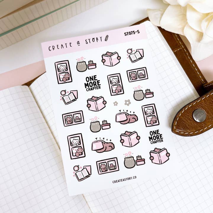 ST075 | Reading | Planner Stickers for wholesale by Ohana Story