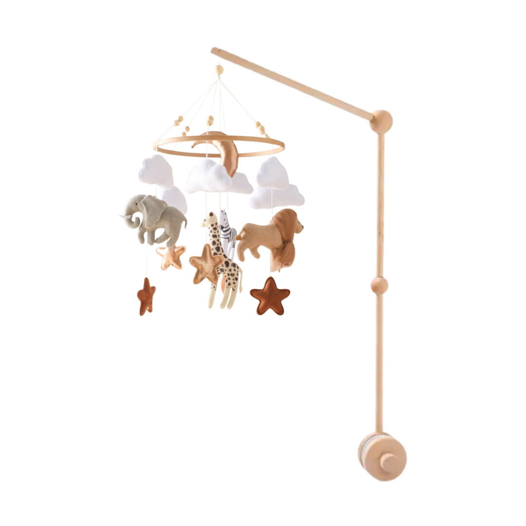 Joymaxx - Wholesale Baby Mobile - Handmade Baby Mobile Safari Animal | Felt & Wood5