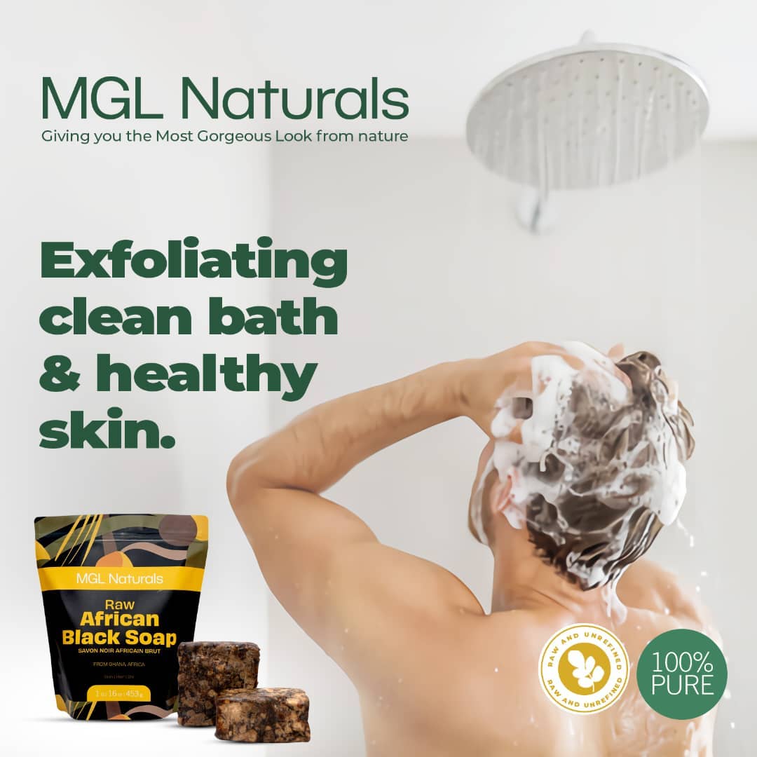 MGL Naturals - Wholesale Bar Soap - Raw African Black Soap9