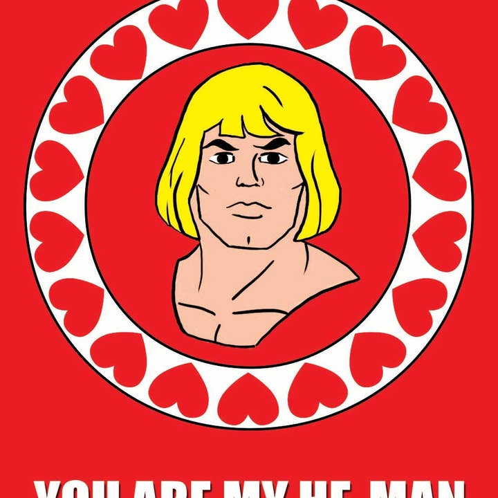Bite Your Granny - Wholesale Love Card - BYG050 You Are My He-Man Greetings Card (pack of 6)1