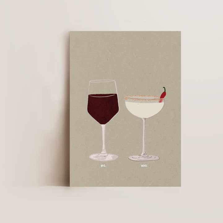 Impresión de Vino Tinto y Margarita Picante para venta al por mayor de Alluvion