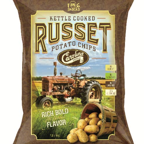 1 in 6 Snacks- Carolina Kettle chips - Wholesale Chips - Russet Carolina Kettle Chips 2 oz Case (20)2