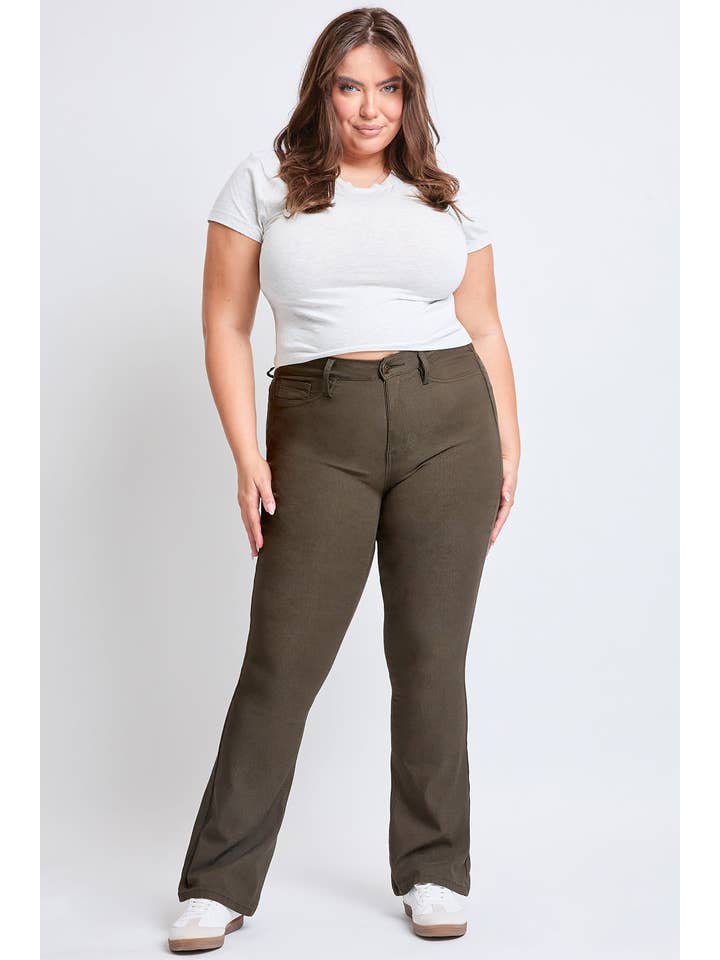 YMI - Wholesale Pants - Women's - Plus Size Hyperstretch Flare Pants-EP42931R5