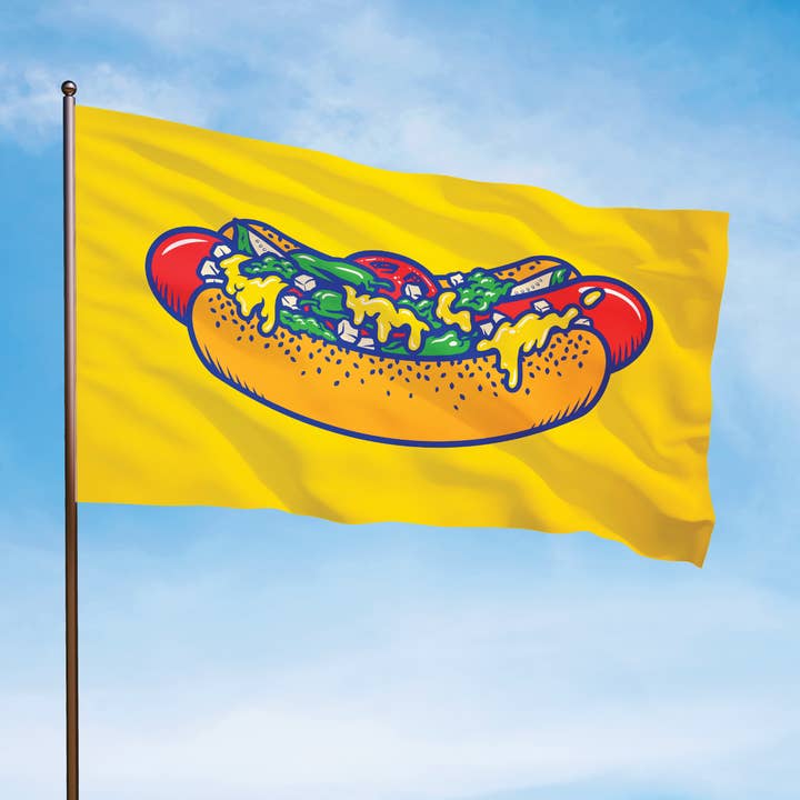 Drapeau Hot Dog de Chicago pour la vente par Harebrained!